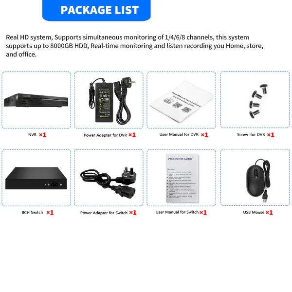 8MP 4K NVR +15V POE Switch For Eyes.sys Camera - Image 2