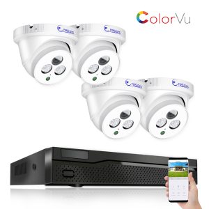 Eyes.sys 4pcs 5MP ColorVu Auido Dome Camera 8MP POE NVR System