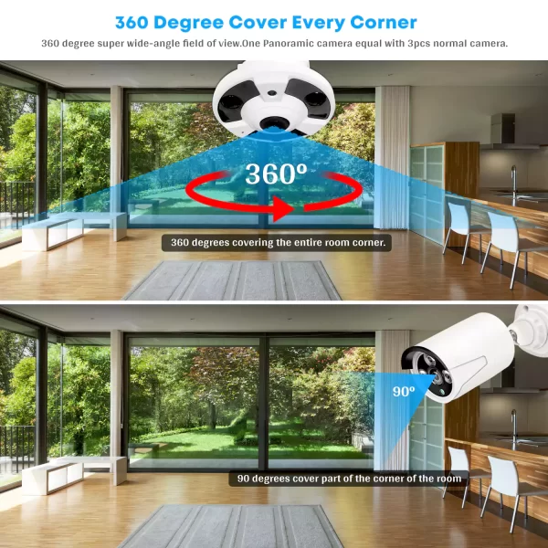Audio 8MP PoE Panoramic Vision Security FishEye Onvif 360° Camear - Image 2