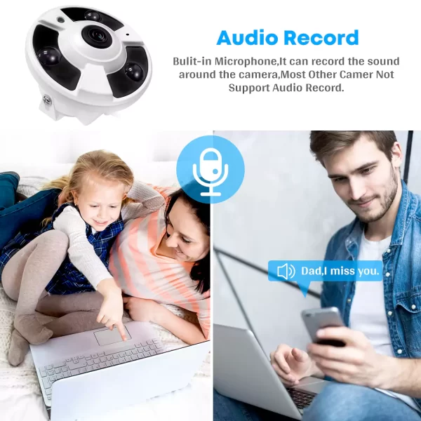 Audio 8MP PoE Panoramic Vision Security FishEye Onvif 360° Camear - Image 5