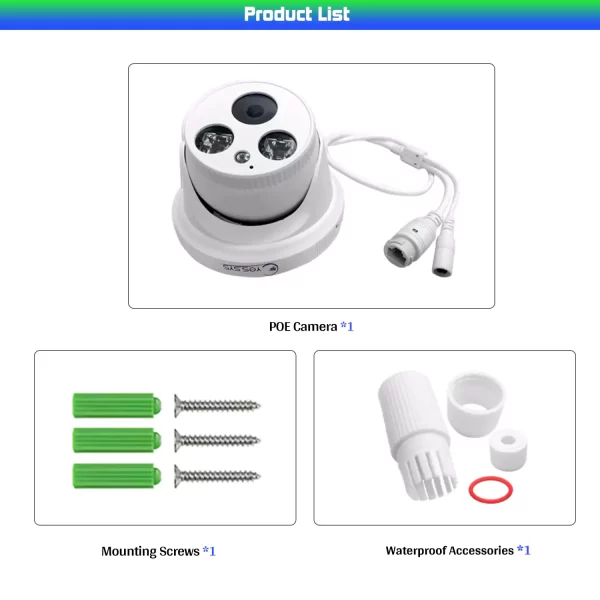 Audio 2.8mm Wide Angle 8MP 4K POE ColorVu Onvif Camera - Image 2