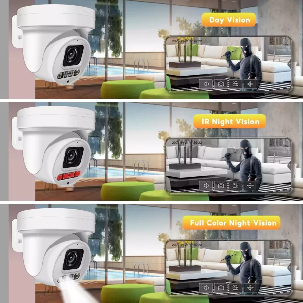 Eyes.sys 8MP 10x Zoom PTZ DOME Two-way Audio Alarm 4K Camera - Image 6