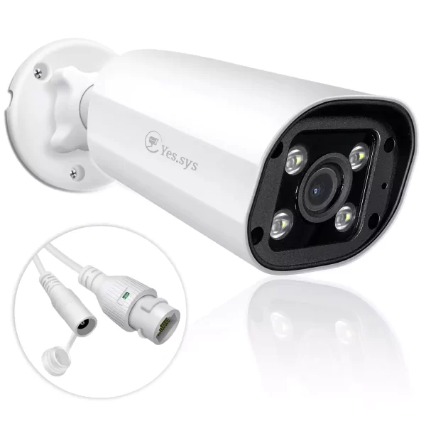 Eyes.sys H.265 5MP/8MP 48V POE AI ColorVu HD Audio 4K Camera