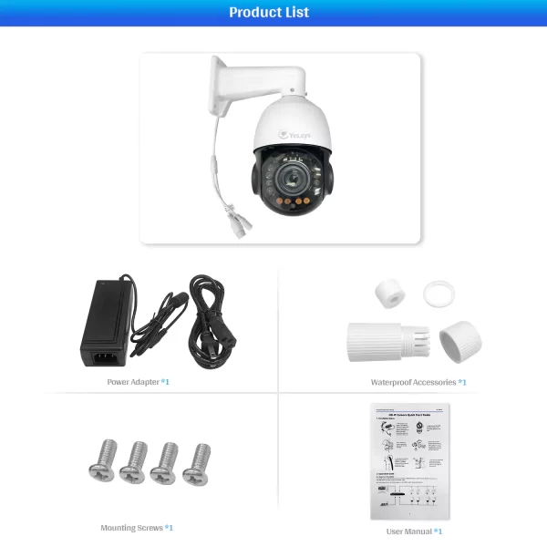 30x PTZ 8MP 4K POE 2-Way Audio Onvif ColorVu Dome Security Camera - Image 6