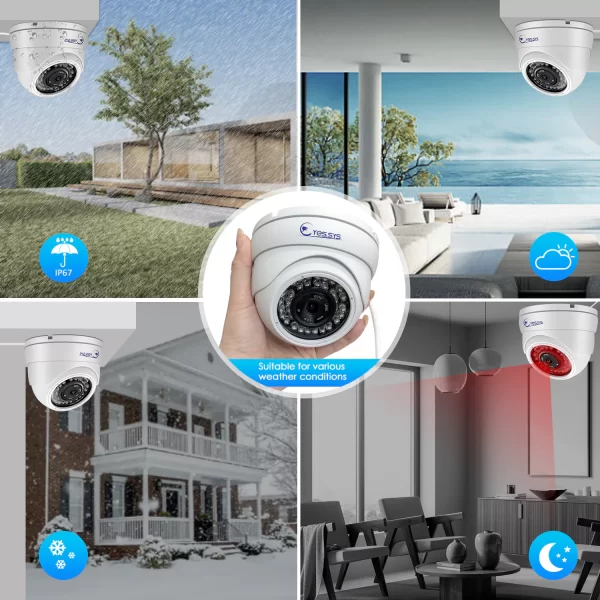 Eyes.sys 8MP 2160P 36IR Dome PoE H.265 4K Security Camera - Image 6