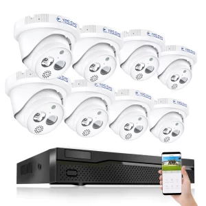 Eyes.sys 8pcs 5MP Two-way Audio Camera 8MP NVR POE System