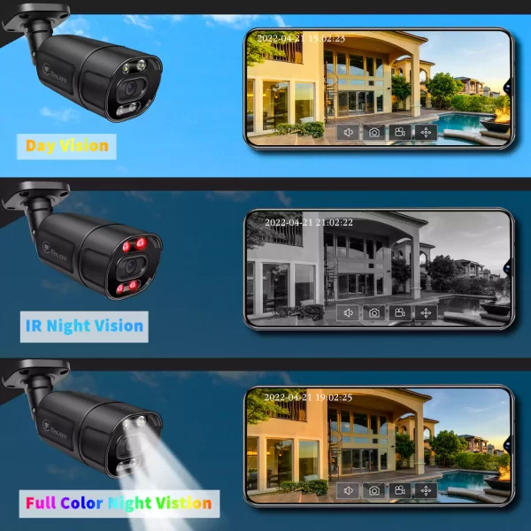 Eyes.sys 4pcs 8MP 2.8mm Lens Colorvu Bullet Camera 4K NVR System - Image 3