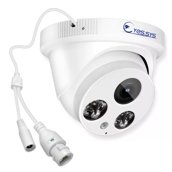 Audio 2.8mm Wide Angle 8MP 4K POE ColorVu Onvif Camera