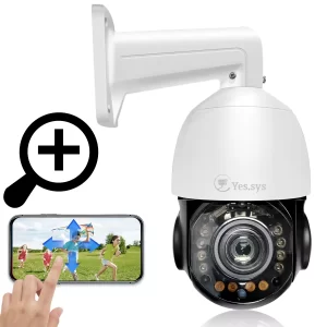 30x PTZ 8MP 4K POE 2-Way Audio Onvif ColorVu Dome Security Camera